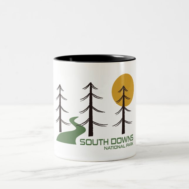 South Downs National Park Trail Two-Tone Coffee Mug (Center)