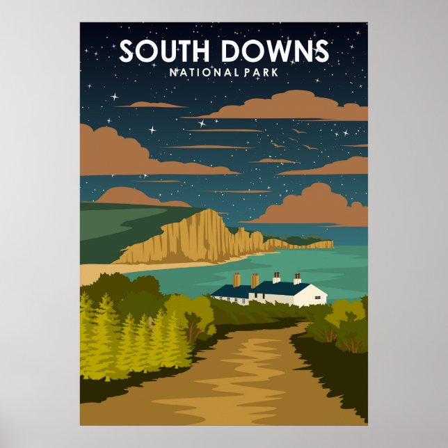 South Downs National Park Travel Poster (Front)