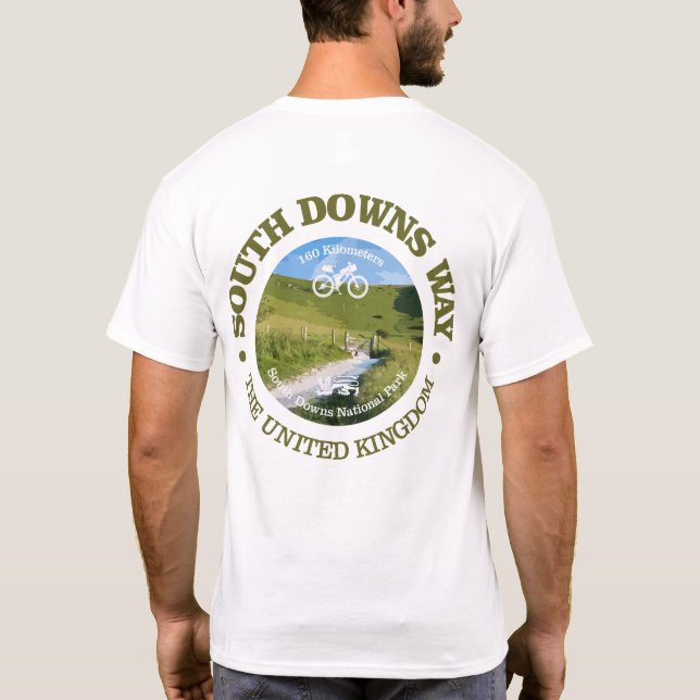South Downs Way (cycling c) T-Shirt (Back)