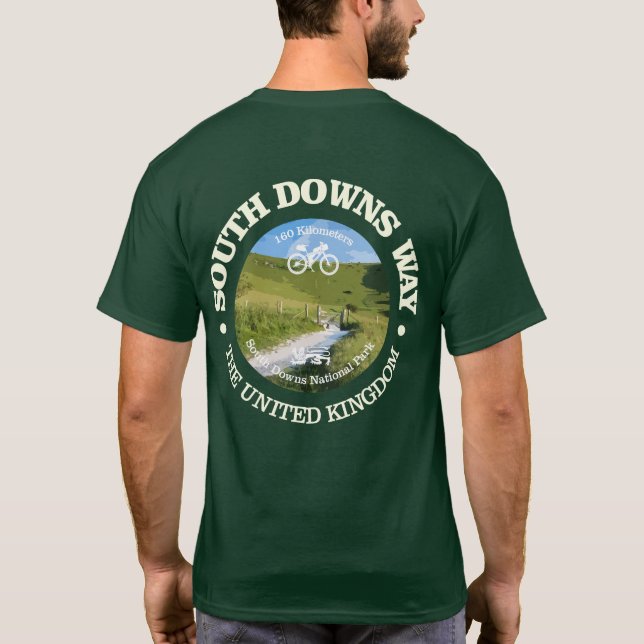 South Downs Way (cycling c) T-Shirt (Back)