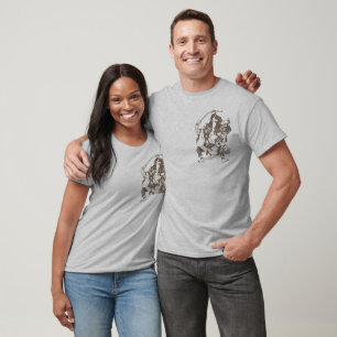 SOUTH EAST ASIAN HINDU - BUDDHIST GODS FIGHTING T-Shirt