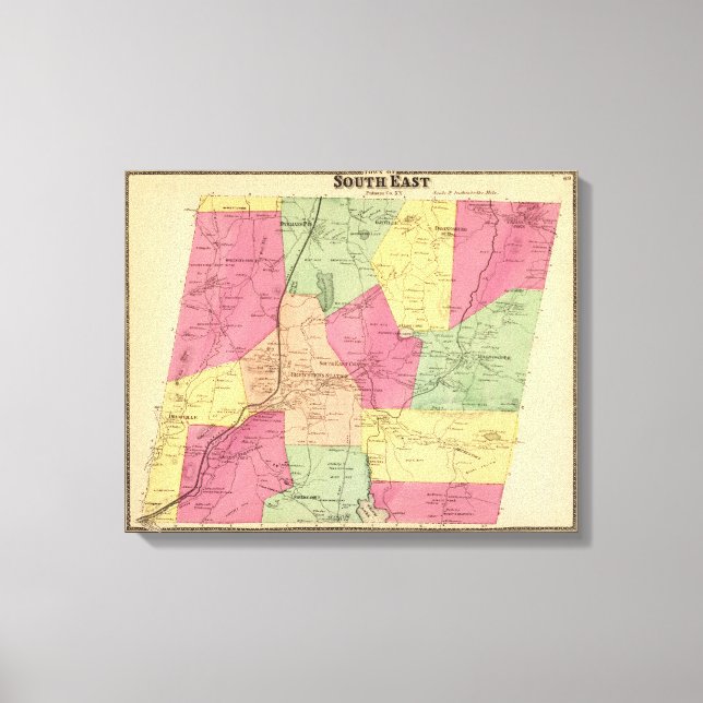 South East, Town Canvas Print (Front)