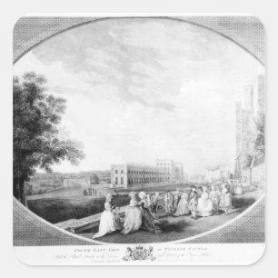 South East view of Windsor Castle Square Sticker