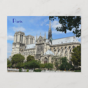 South Facade, Notre Dame Cathedral, Paris, France Postcard
