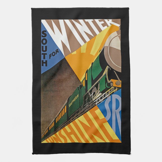 South For Winter Sunshine Tea Towel (Vertical)