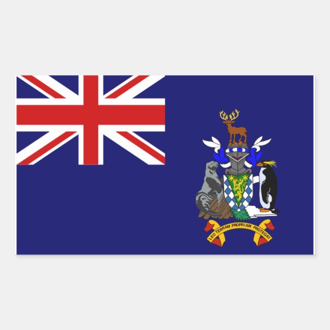 South Georgia and South Sandwich Islands Flag Rectangular Sticker (Front)
