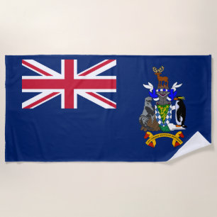 South Georgia and the South Sandwich Islands Flag Beach Towel