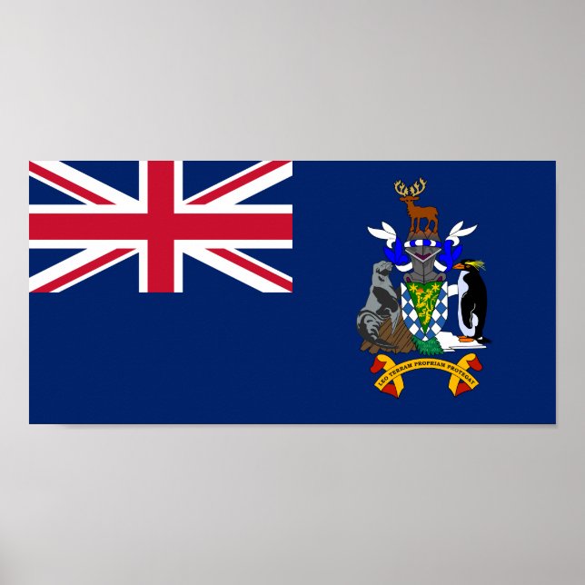 South Georgia and the South Sandwich Islands Flag Poster (Front)