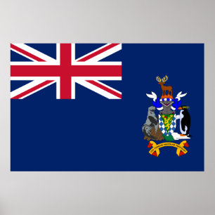 South Georgia and the South Sandwich Islands flag Poster
