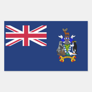 South Georgia and the South Sandwich Islands Flag Rectangular Sticker