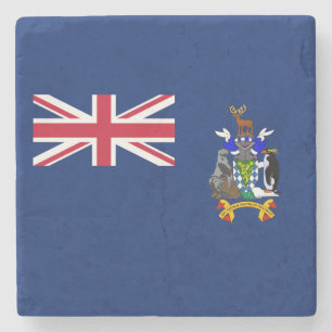 South Georgia and the South Sandwich Islands Flag Stone Coaster