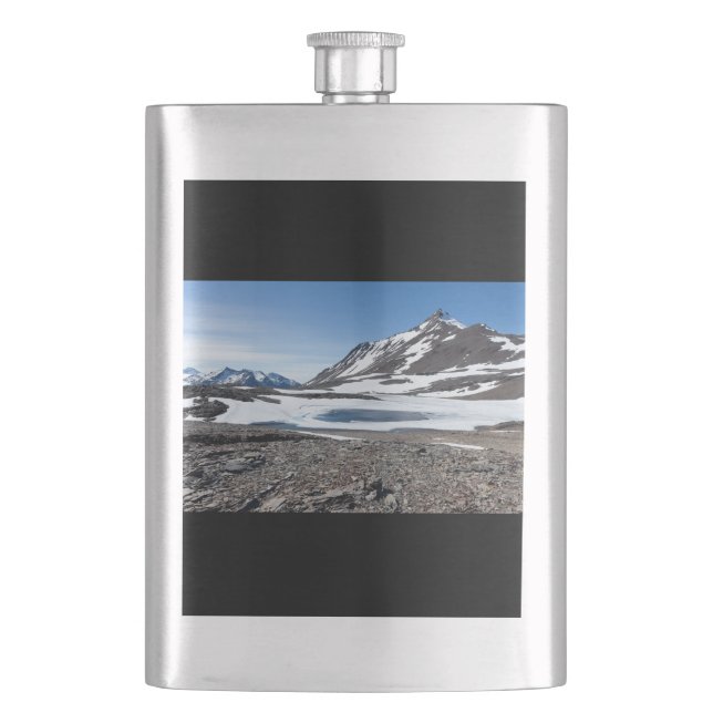 South Georgia Landscape Hip Flask (Front)