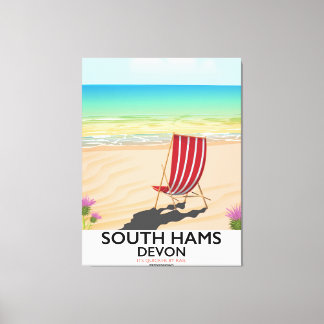 South Hams Devon beach poster Canvas Print