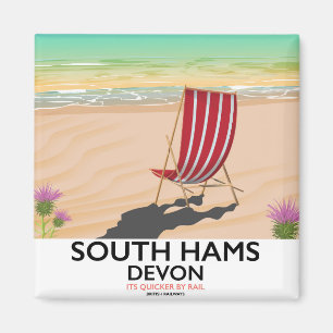South Hams Devon beach poster Magnet