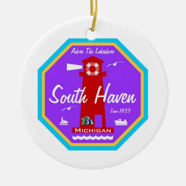 South Haven Ceramic Tree Decoration (Front)