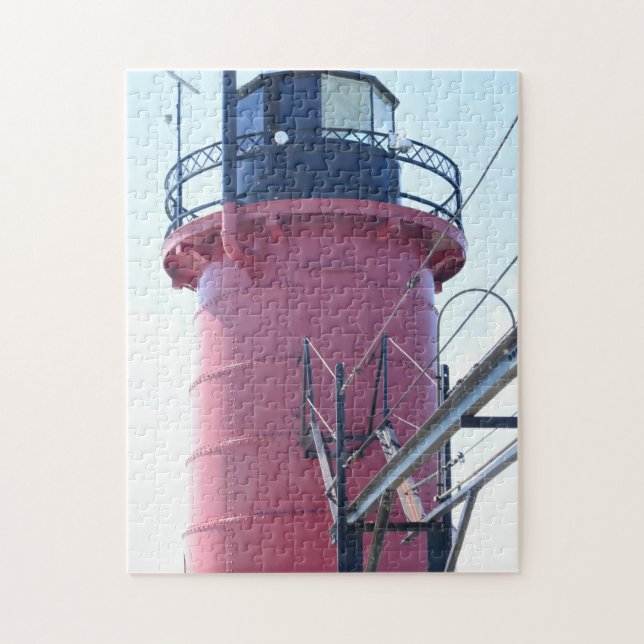 South Haven Lighthouse Picture created as a  Jigsaw Puzzle (Vertical)