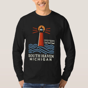 South Haven Michigan, Lighthouse in South Haven T-Shirt