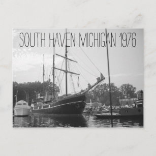 South Haven Michigan Tall Ship 1976 Postcard