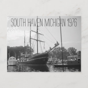 South Haven Michigan Tall Ship 1976 Postcard