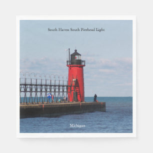 South Haven South Pierhead Light napkin