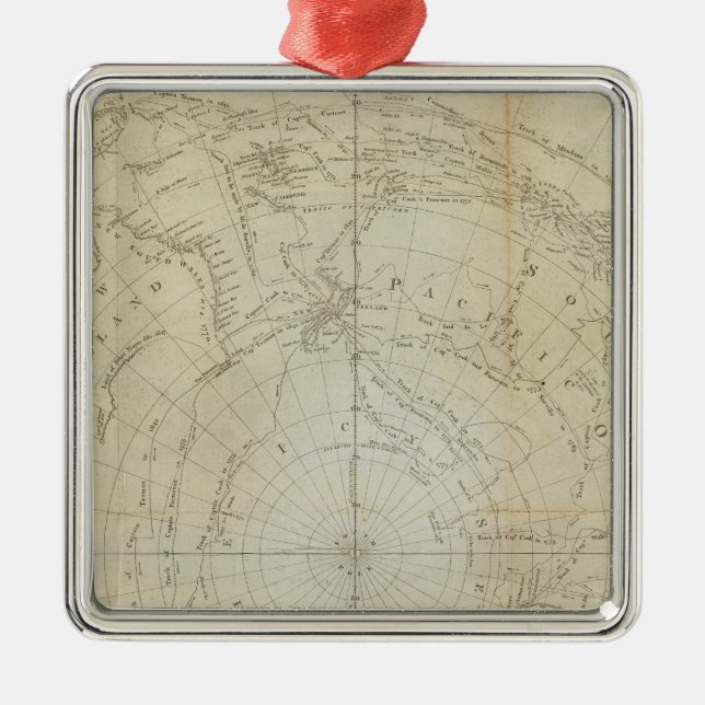 South Hemisphere Metal Tree Decoration (Front)