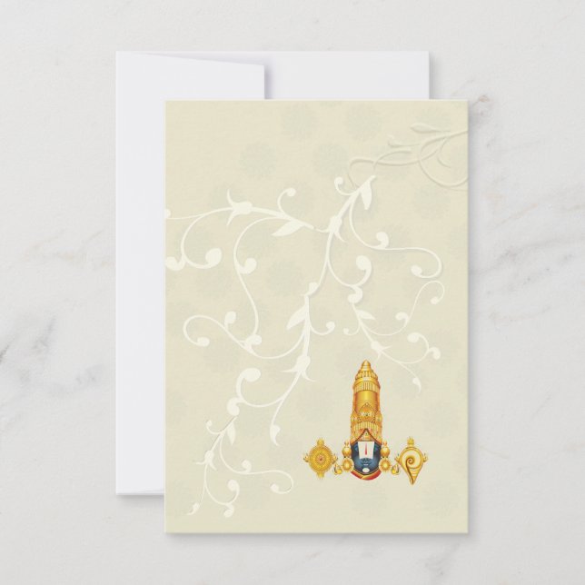 South Indian hindu wedding invitation (Front)