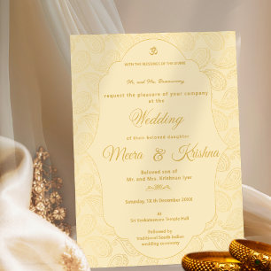 South Indian Temple Wedding Invitation Suite