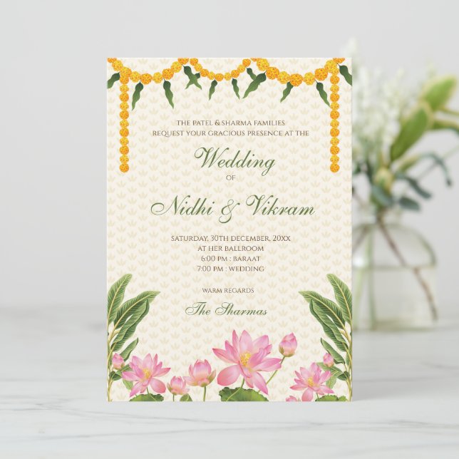 South Indian wedding cards & Indian wedding cards (Standing Front)