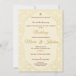 South Indian Wedding Invitation