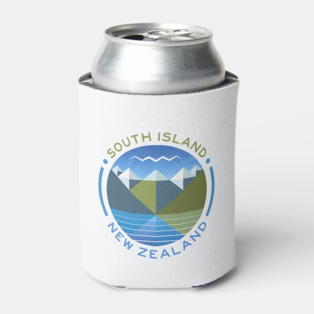 SOUTH ISLAND NEW ZEALAND CAN COOLER (Can Front)