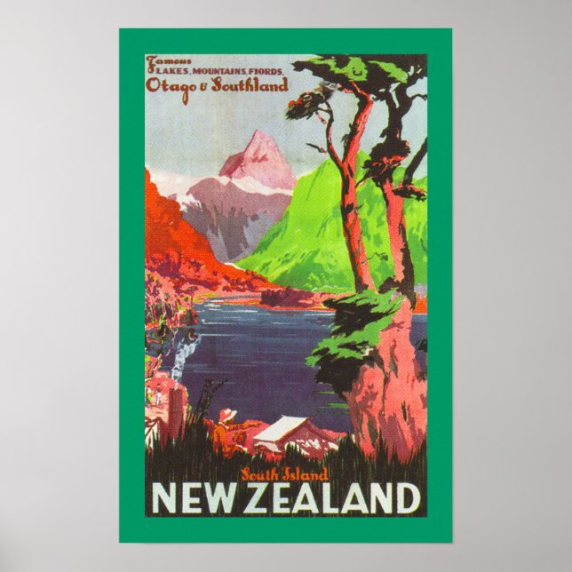 South Island New Zealand (canvas) Poster (Front)