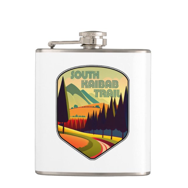 South Kaibab Trail Grand Canyon Arizona Colours Hip Flask (Front)
