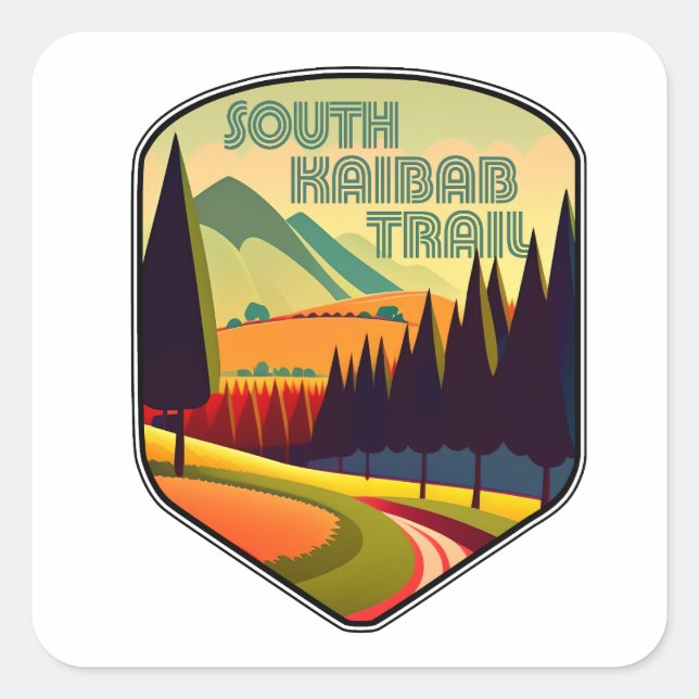 South Kaibab Trail Grand Canyon Arizona Colours Square Sticker (Front)