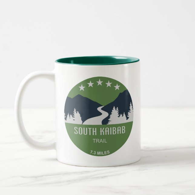 South Kaibab Trail Grand Canyon Arizona Two-Tone Coffee Mug (Left)