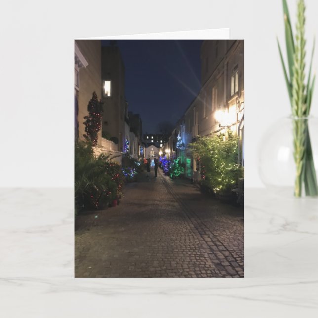 South Kensington Mews Houses London UK Christmas Card (Front)