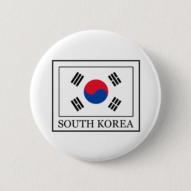 South Korea 6 Cm Round Badge (Front)