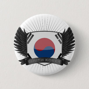 SOUTH KOREA 6 CM ROUND BADGE