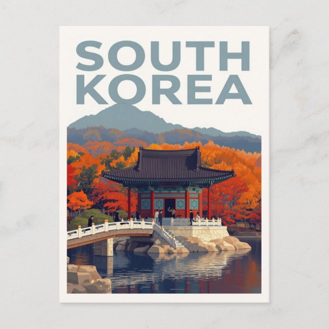 South Korea Autumn Palace Postcard (Front)