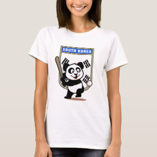 South Korea Baseball Panda T-Shirt