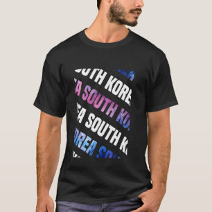 South Korea Camo Pattern Watercolor Camouflage T-Shirt