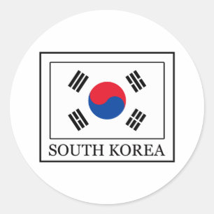 South Korea Classic Round Sticker