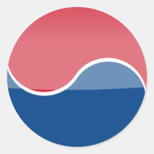 south_korea classic round sticker