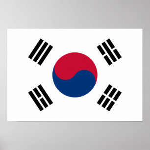 South Korea Country Flag Poster