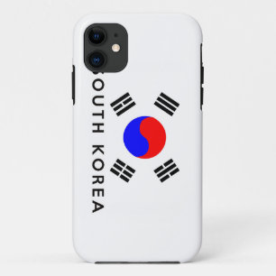 south korea country flag symbol name text iPhone 11 case