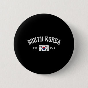 South Korea Est. 1948 South Korean Flag Independen 6 Cm Round Badge