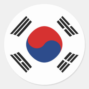South Korea Fisheye Flag Sticker