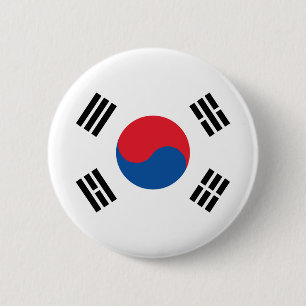 South Korea Flag 6 Cm Round Badge