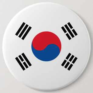 South Korea Flag 6 Cm Round Badge