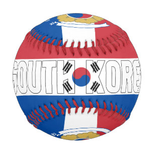 South Korea Flag and Coat of Arms Patriotic Baseball