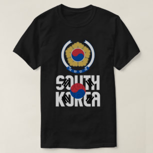South Korea Flag and Coat Of Arms Patriotic T-Shirt